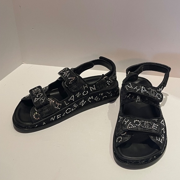 Chanel Dad Sandals Limited Edition Decorated in Crystals - Picture 8 of 8